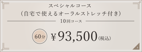 スペシャルコース (自宅で使えるオンラインレッスン付き) 10回コース 60分 \93,500（税込）