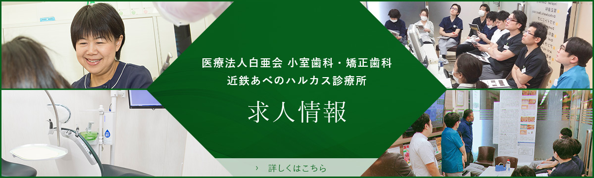 医療法人白亜会 小室歯科・矯正歯科 近鉄あべのハルカス診療所 求人情報